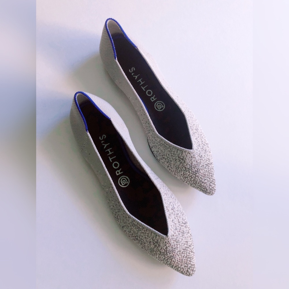 SOLD Rothy’s Pearl Metallic Points Size 9 Silver - Picture 2 of 5
